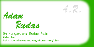 adam rudas business card
